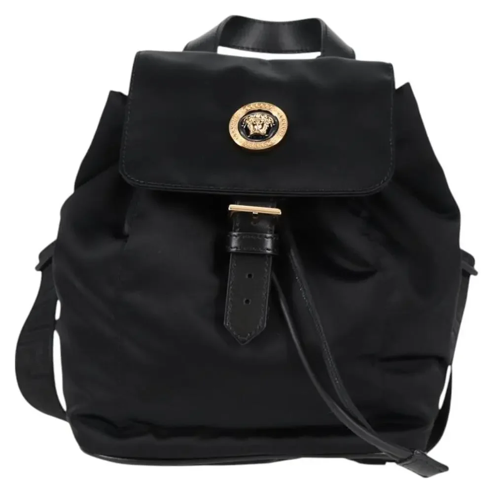 Versace Nylon Backpack Black